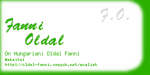 fanni oldal business card